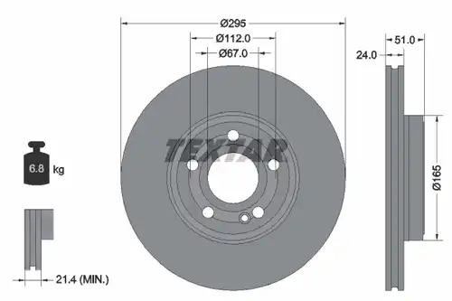 спирачен диск TEXTAR 92323505