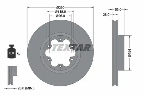 спирачен диск TEXTAR 93240600