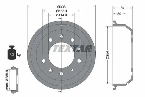 спирачен барабан TEXTAR 94028600
