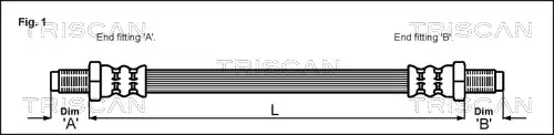 спирачен маркуч TRISCAN 8150 13003