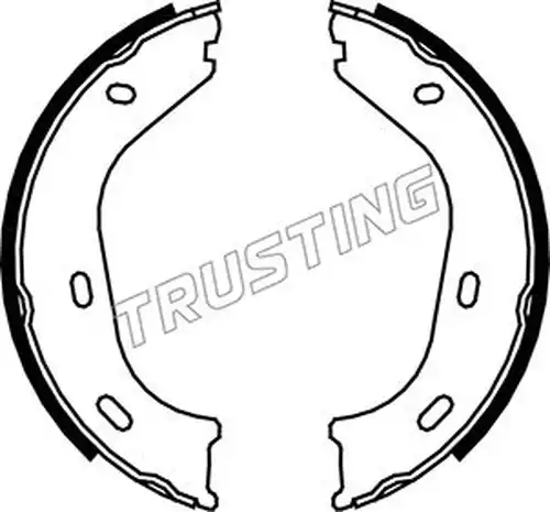 комплект спирачна челюст, ръчна спирачка TRUSTING 052.116