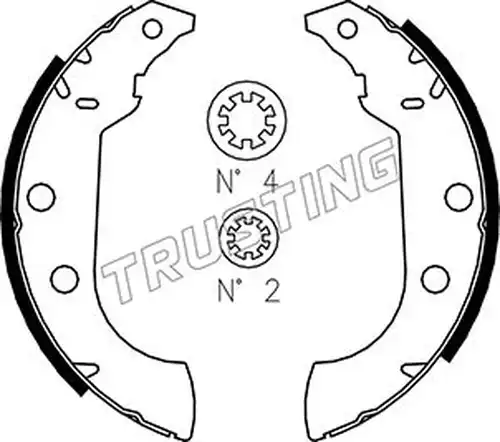 комплект спирачна челюст TRUSTING 079.186