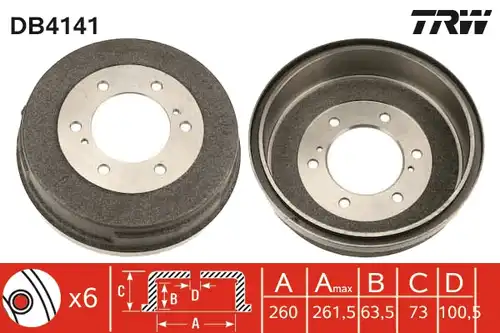 спирачен барабан TRW DB4141