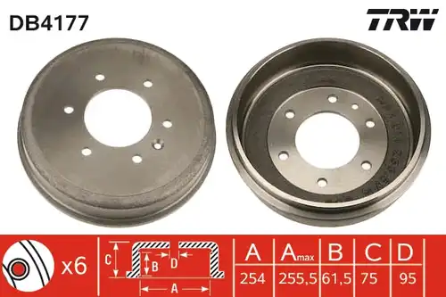 спирачен барабан TRW DB4177