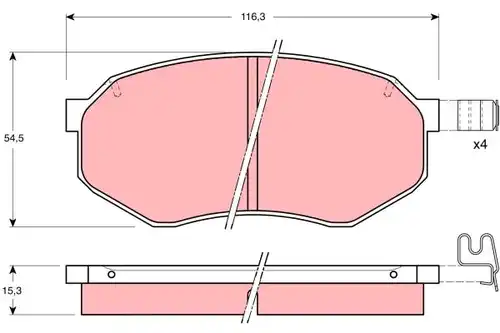 накладки TRW GDB1026