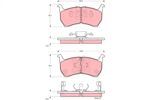 накладки TRW GDB1036