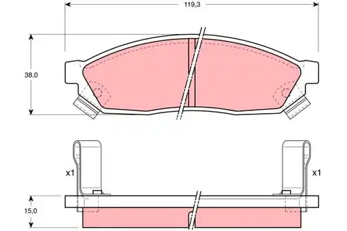накладки TRW GDB1038