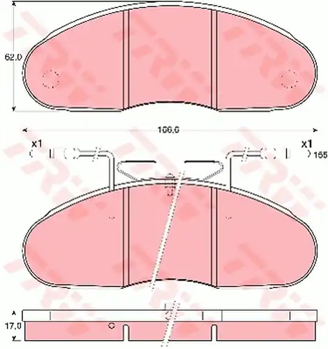 накладки TRW GDB1069