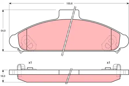 накладки TRW GDB1136