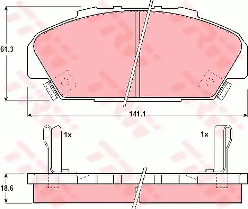 накладки TRW GDB1137