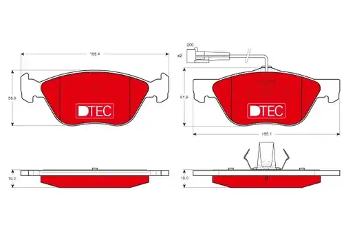 накладки TRW GDB1212DTE