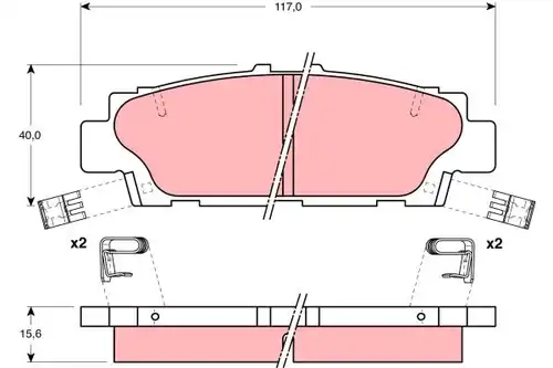 накладки TRW GDB1257