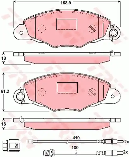 накладки TRW GDB1410