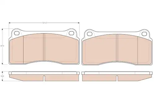 накладки TRW GDB1536