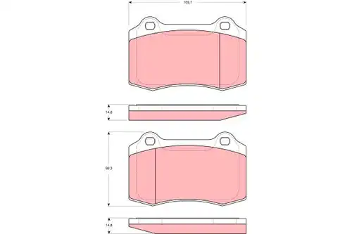 накладки TRW GDB1537