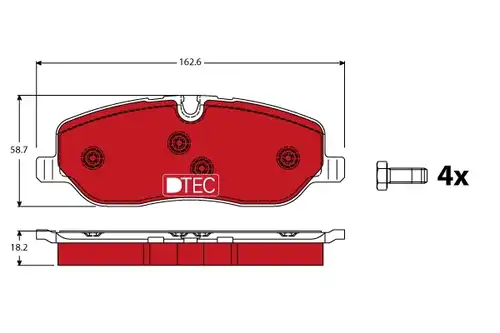 накладки TRW GDB1631DTE