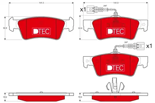 накладки TRW GDB1672DTE