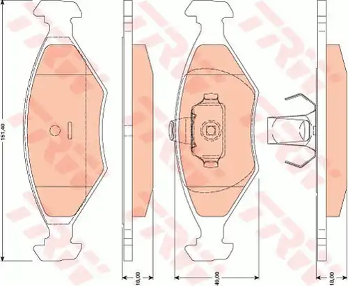 накладки TRW GDB1751