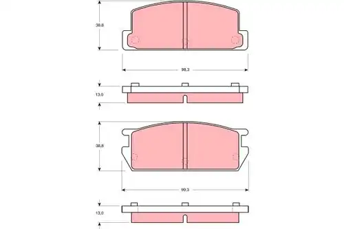 накладки TRW GDB214