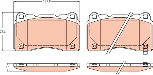 накладки TRW GDB2237
