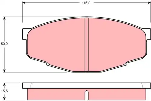 накладки TRW GDB293