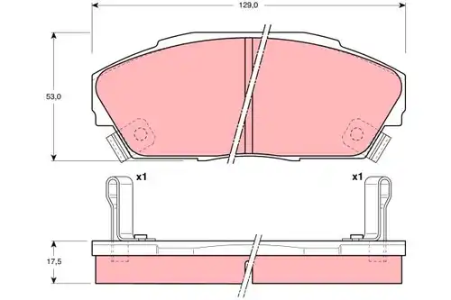 накладки TRW GDB3034