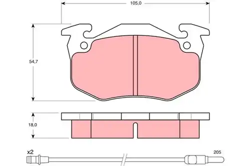 накладки TRW GDB308
