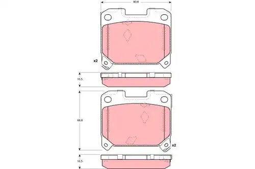 накладки TRW GDB3105