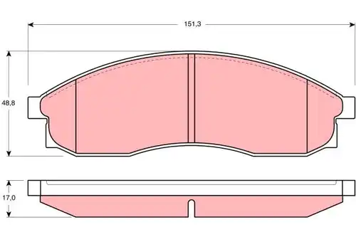 накладки TRW GDB3107