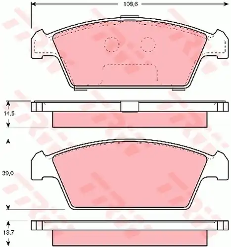 накладки TRW GDB3108