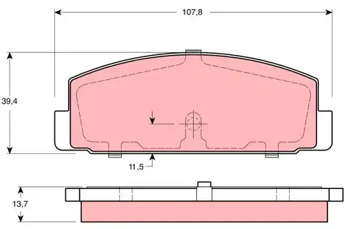 накладки TRW GDB3194