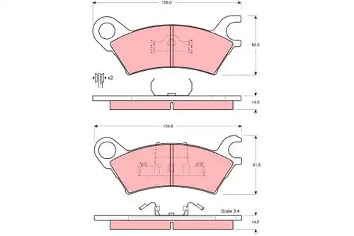 накладки TRW GDB324
