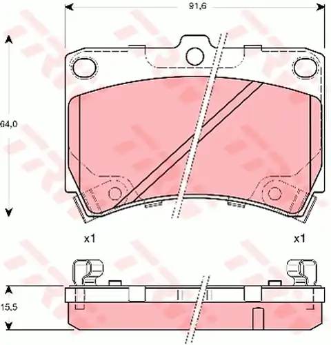 накладки TRW GDB3262