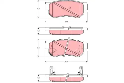 накладки TRW GDB3282