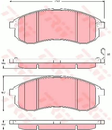 накладки TRW GDB3380