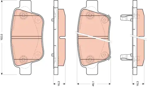 накладки TRW GDB3456