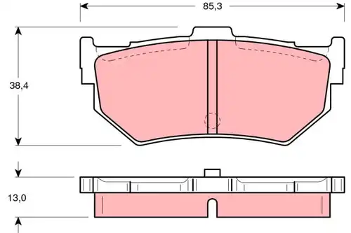 накладки TRW GDB372