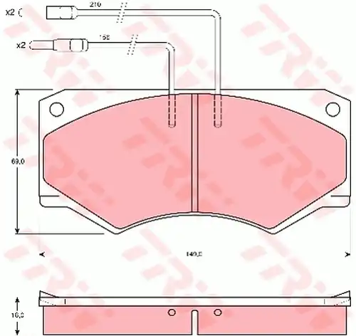 накладки TRW GDB389