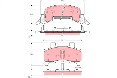 накладки TRW GDB4028