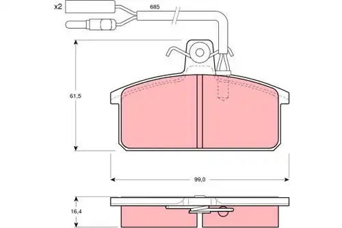накладки TRW GDB417