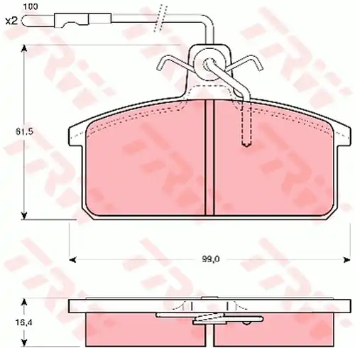накладки TRW GDB422