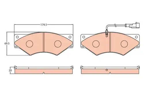накладки TRW GDB5063