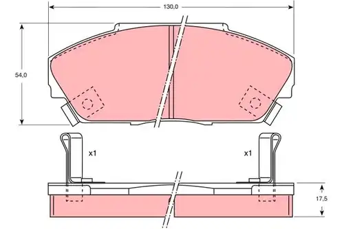 накладки TRW GDB733