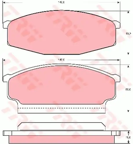 накладки TRW GDB748