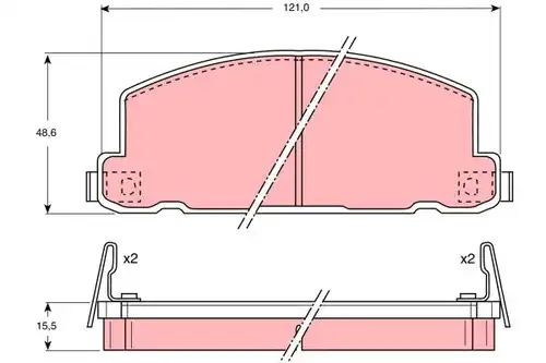 накладки TRW GDB749