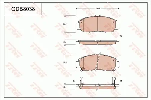 накладки TRW GDB8038