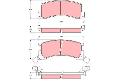 накладки TRW GDB871