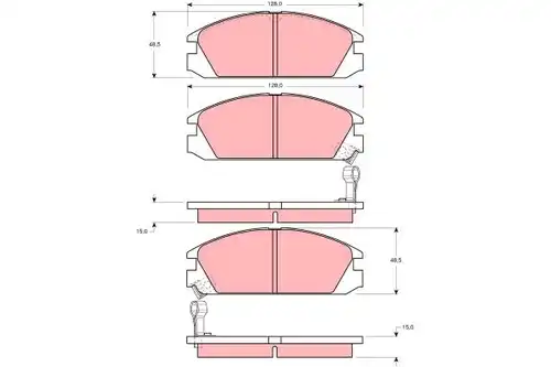 накладки TRW GDB925