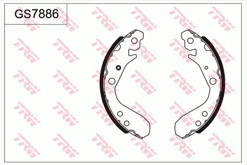 комплект спирачна челюст TRW GS7886