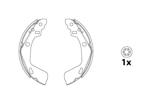 комплект спирачна челюст, ръчна спирачка TRW GS8865